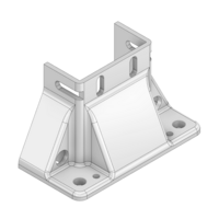 33-45903S-7 MODULAR SOLUTIONS FOOT<br>45MM X 90MM (3) SIDED FOOT W/12MM FLOOR ANCHOR HOLES, HEIGHT = 105MM